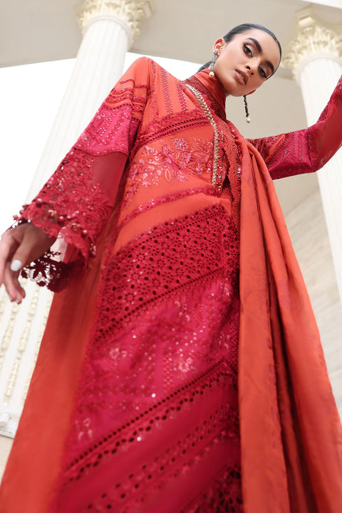 Maria b - 3 Piece Unstitched Embroidered Lawn Suit -EL-26-13