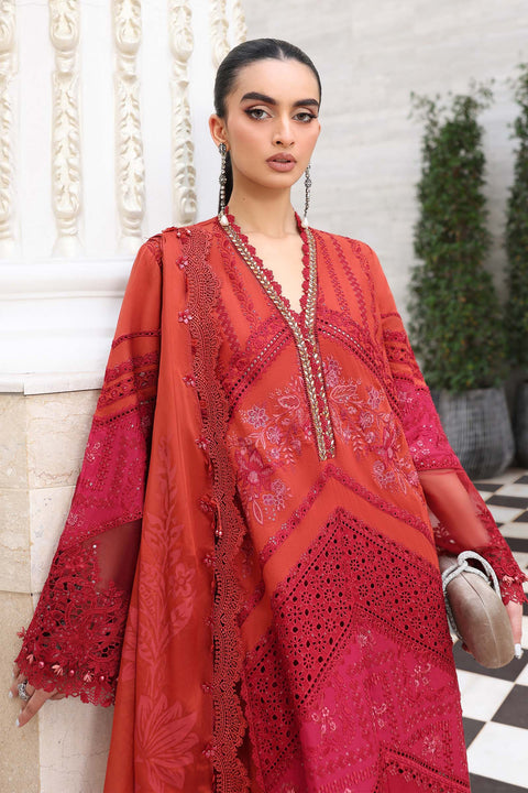 Maria b - 3 Piece Unstitched Embroidered Lawn Suit -EL-26-13