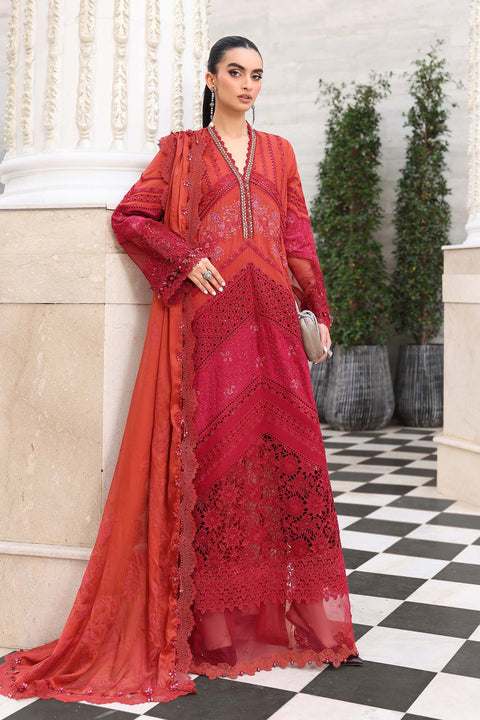 Maria b - 3 Piece Unstitched Embroidered Lawn Suit -EL-26-13