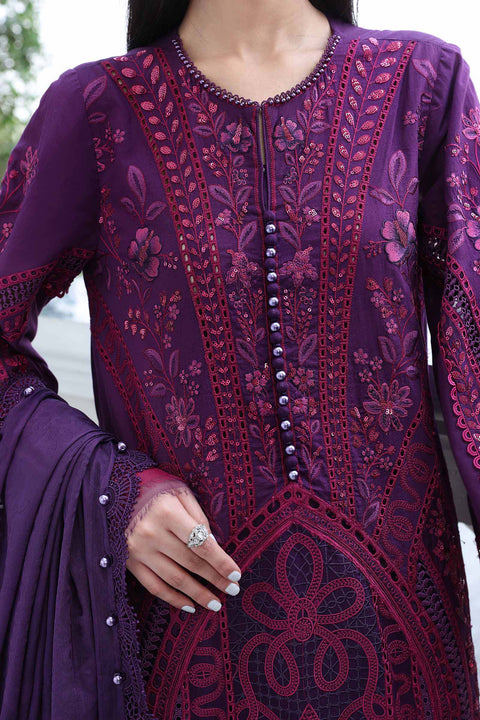 Maria B - 3 Piece Unstitched Embroidered Lawn Suit - EL-26-14