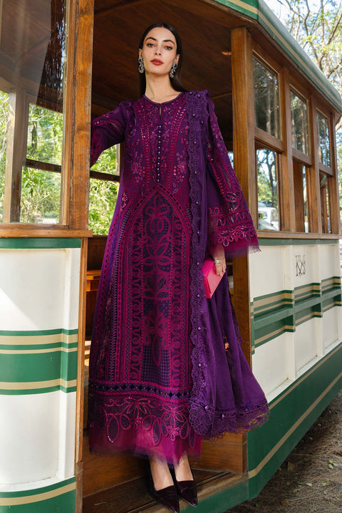 Maria B - 3 Piece Unstitched Embroidered Lawn Suit - EL-26-14