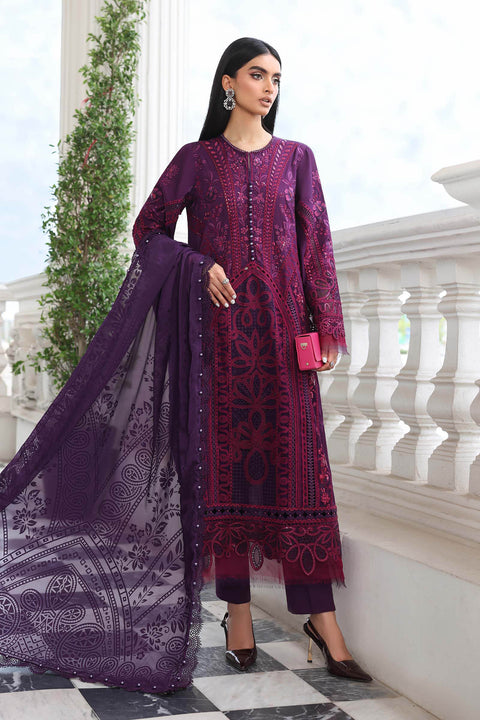 Maria B - 3 Piece Unstitched Embroidered Lawn Suit - EL-26-14