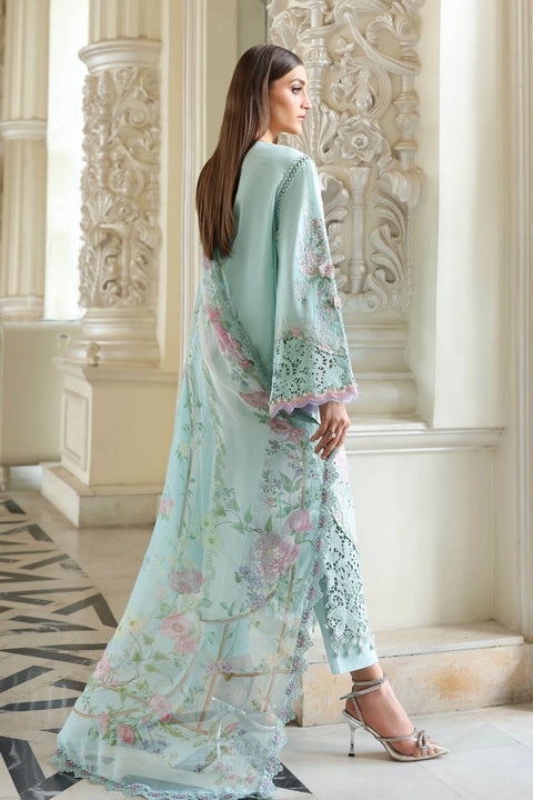 Maria b - 3 Piece Unstitched Embroidered Lawn Suit -EL-26-15
