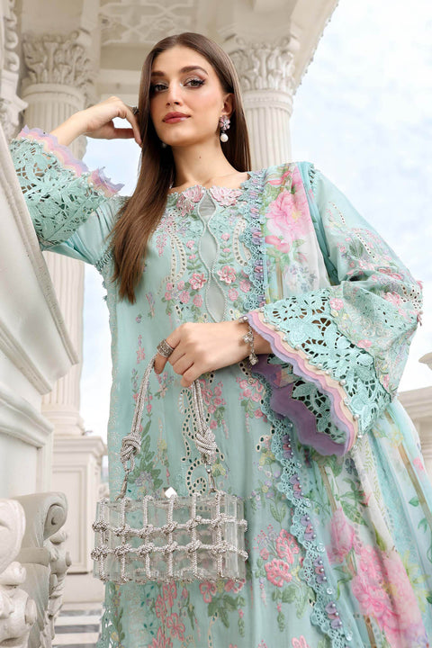 Maria b - 3 Piece Unstitched Embroidered Lawn Suit -EL-26-15