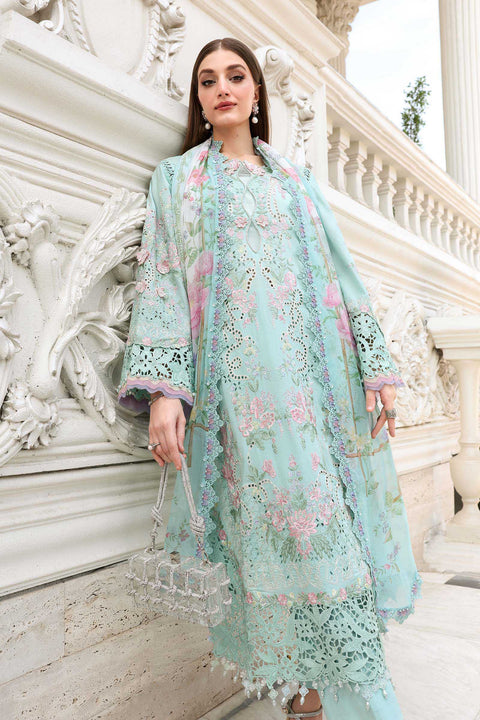 Maria b - 3 Piece Unstitched Embroidered Lawn Suit -EL-26-15