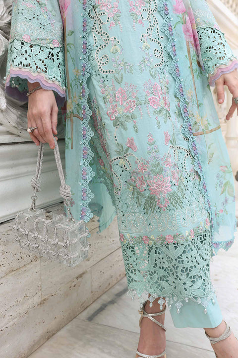 Maria b - 3 Piece Unstitched Embroidered Lawn Suit -EL-26-15