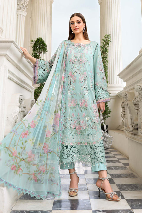 Maria b - 3 Piece Unstitched Embroidered Lawn Suit -EL-26-15