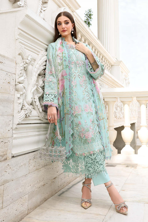Maria b - 3 Piece Unstitched Embroidered Lawn Suit -EL-26-15