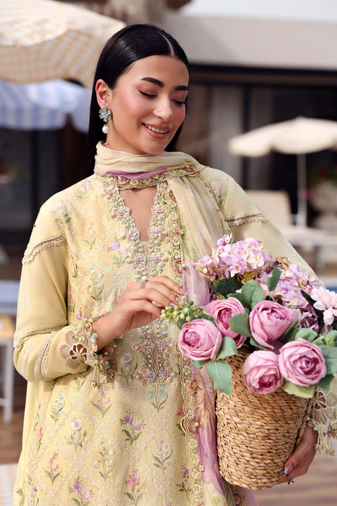 MARIA B - 3 Piece Unstitched Embroidered Lawn Suit - MPT-3001-A