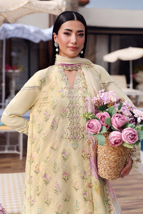 MARIA B - 3 Piece Unstitched Embroidered Lawn Suit - MPT-3001-A