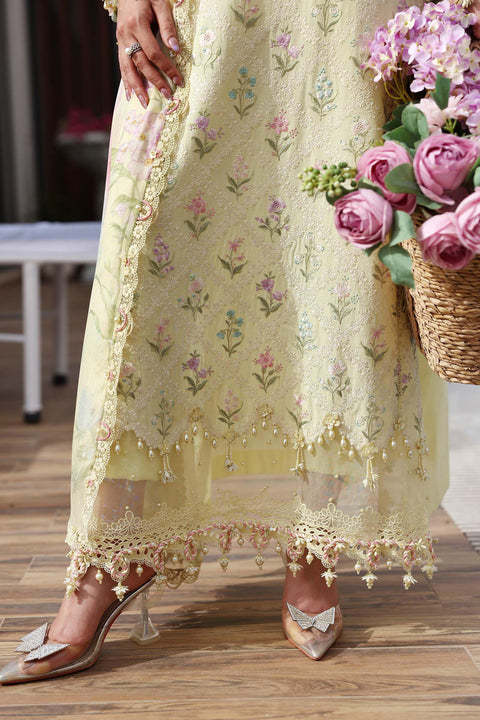 MARIA B - 3 Piece Unstitched Embroidered Lawn Suit - MPT-3001-A