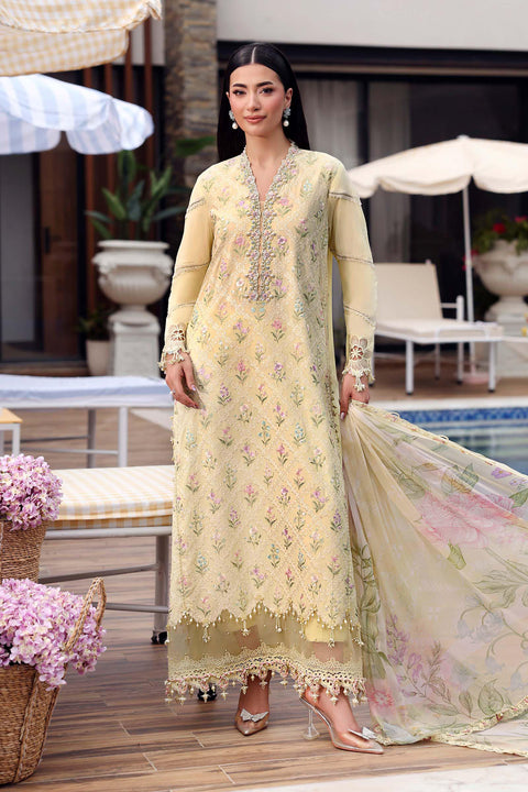 MARIA B - 3 Piece Unstitched Embroidered Lawn Suit - MPT-3001-A