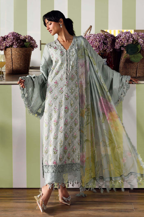 MARIA B - 3 Piece Unstitched Embroidered Lawn Suit - MPT-3001-B