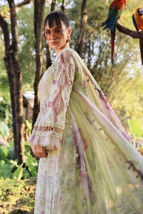 Maria b - 3 Piece Unstitched Embroidered Lawn Suit :MPT-2901-B