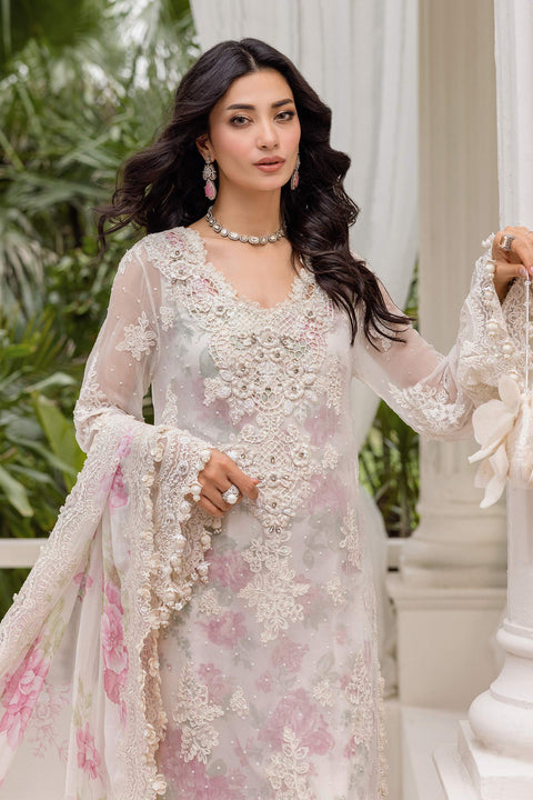 Maria B - 3 Piece Unstitched Embroidered Chiffon Suit | MPC-25-101
