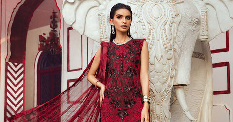 MARIA B - 3 Piece Embroidered Khaddar MPT-2702-A