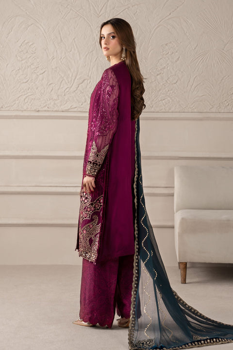 Maria B - 3 Piece Embroidered Chiffon Suit | MCS-25-102
