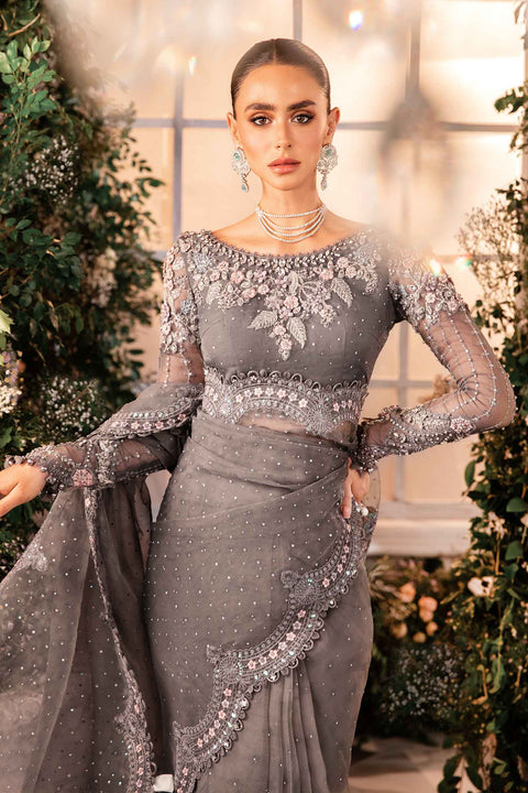 MARIA B - 3 Piece Unstitched Embroidered Organza Suit | BD-2902