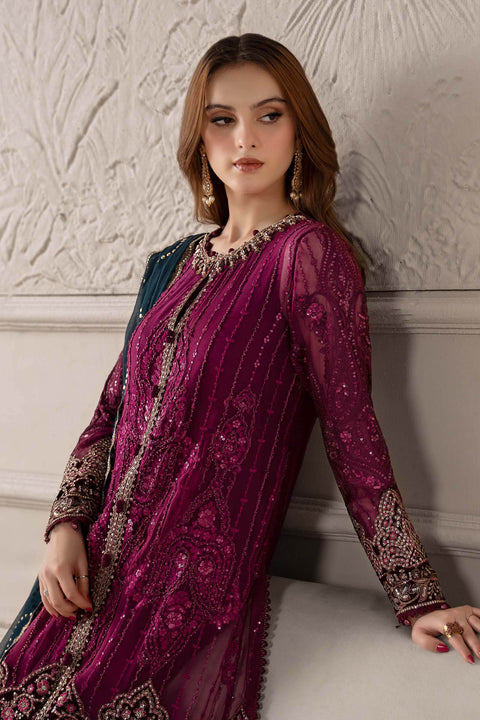 Maria B - 3 Piece Embroidered Chiffon Suit | MCS-25-102