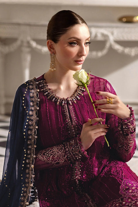 Maria B - 3 Piece Embroidered Chiffon Suit | MCS-25-102