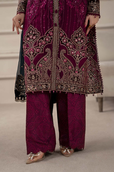 Maria B - 3 Piece Embroidered Chiffon Suit | MCS-25-102