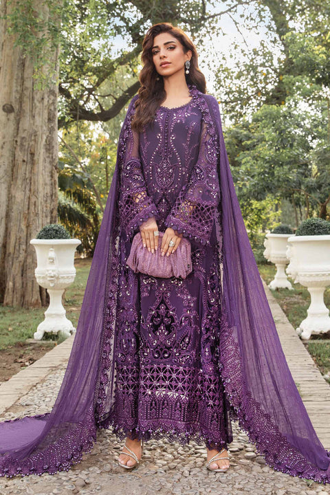 MARIA B - Unstitched Embroidered Chiffon Suit | MPC-24-102