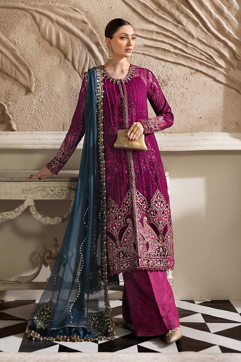 Maria B - 3 Piece Embroidered Chiffon Suit | MCS-25-102