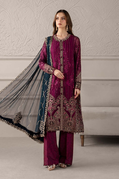 Maria B - 3 Piece Embroidered Chiffon Suit | MCS-25-102