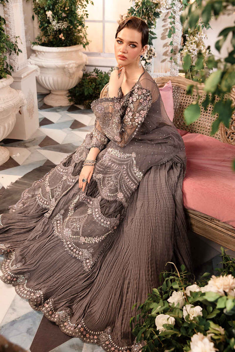 MARIA B - 3 Piece Unstitched Embroidered Organza Suit | BD-2902