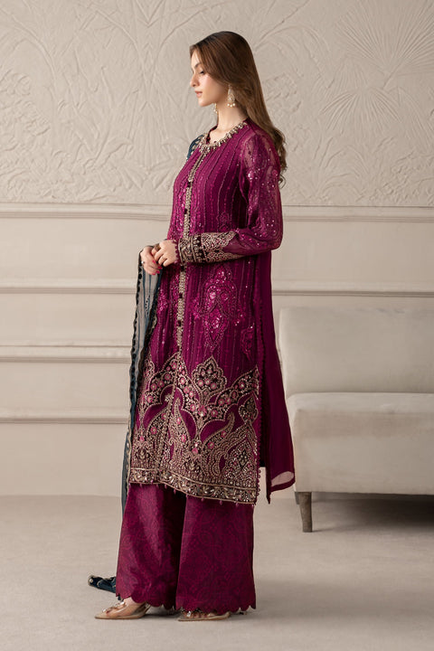Maria B - 3 Piece Embroidered Chiffon Suit | MCS-25-102