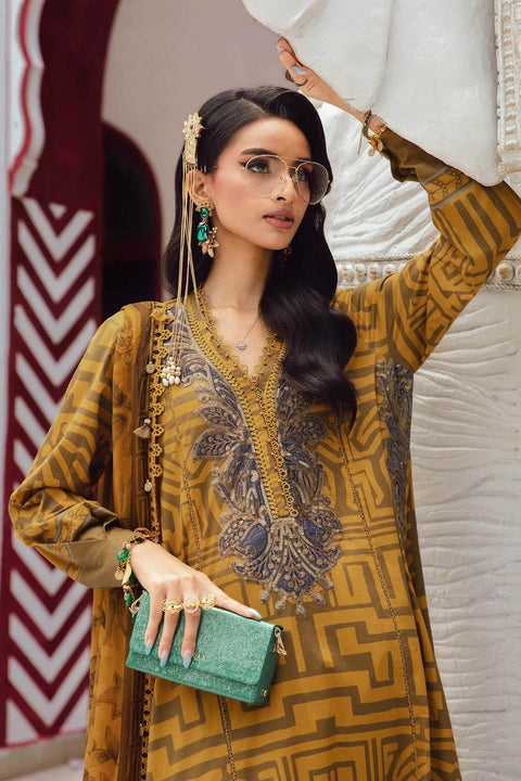 MARIA B - 3 Piece Unstitched Embroidered Lawn Suit | MPT-2703-A