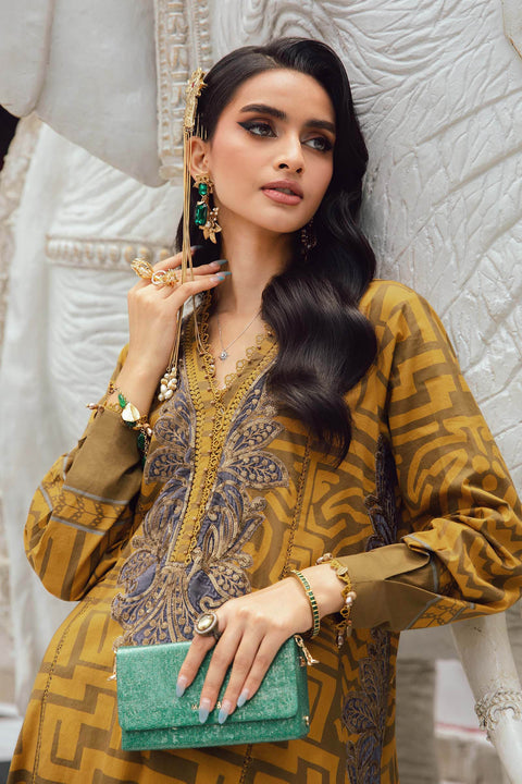 MARIA B - 3 Piece Unstitched Embroidered Lawn Suit | MPT-2703-A