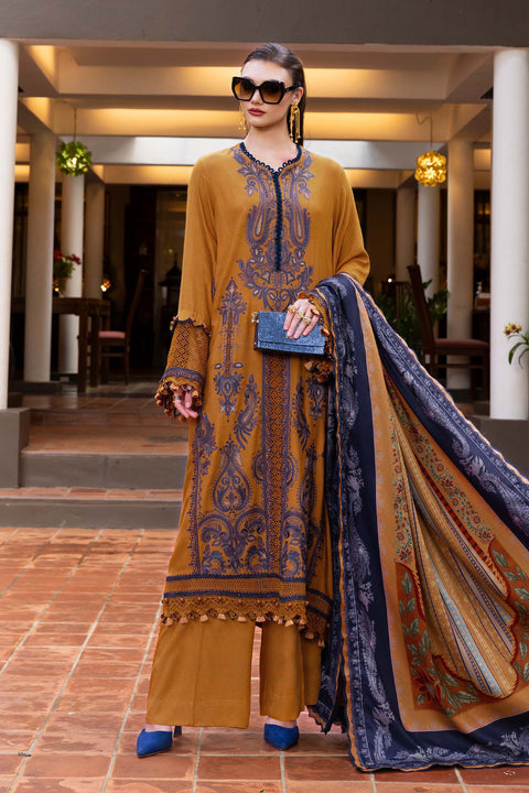 Maria b - 3 Piece Unstitched Embroidered Jacquard Lawn Suit :D-2803-A
