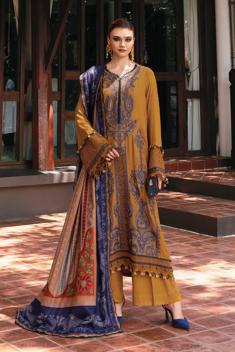 Maria b - 3 Piece Unstitched Embroidered Jacquard Lawn Suit :D-2803-A