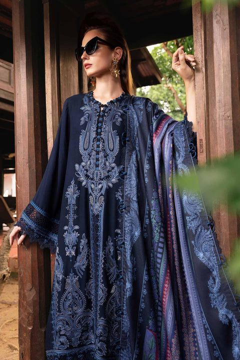 Maria b - 3 Piece Unstitched Embroidered Jacquard Lawn Suit :D-2803-B
