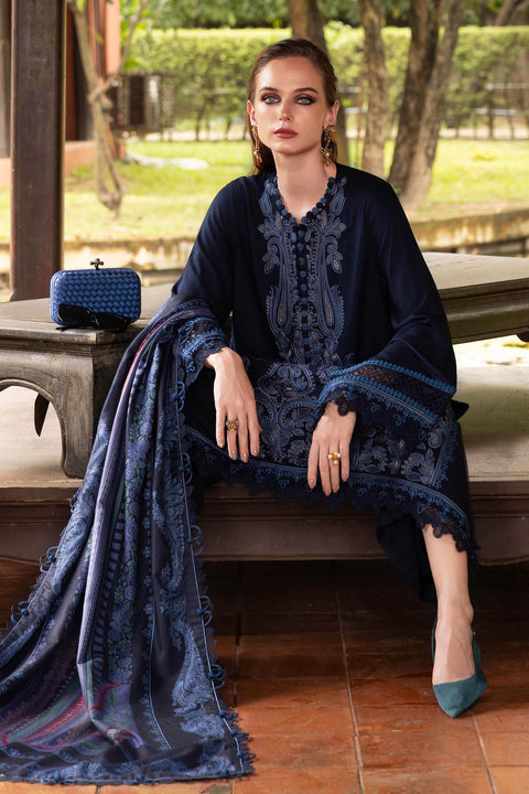 Maria b - 3 Piece Unstitched Embroidered Jacquard Lawn Suit :D-2803-B