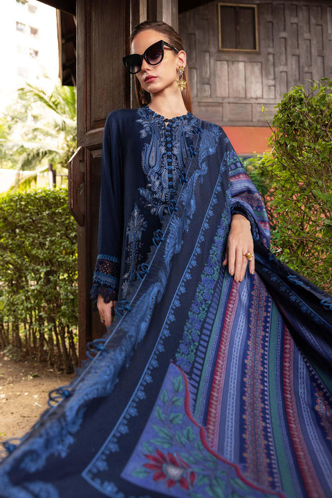 Maria b - 3 Piece Unstitched Embroidered Jacquard Lawn Suit :D-2803-B