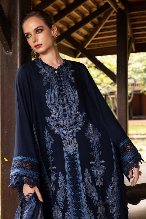 Maria b - 3 Piece Unstitched Embroidered Jacquard Lawn Suit :D-2803-B