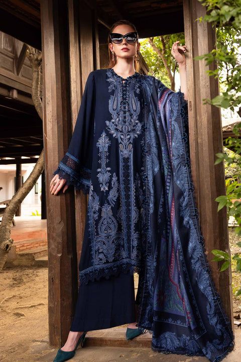 Maria b - 3 Piece Unstitched Embroidered Jacquard Lawn Suit :D-2803-B