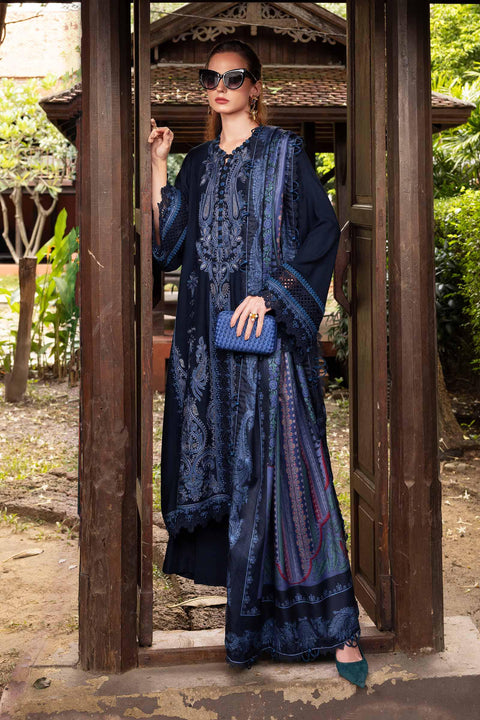 Maria b - 3 Piece Unstitched Embroidered Jacquard Lawn Suit :D-2803-B