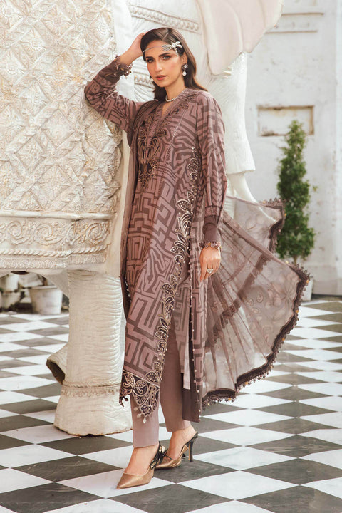MARIA B - 3 Piece Unstitched Embroidered Lawn Suit | MPT-2703-B