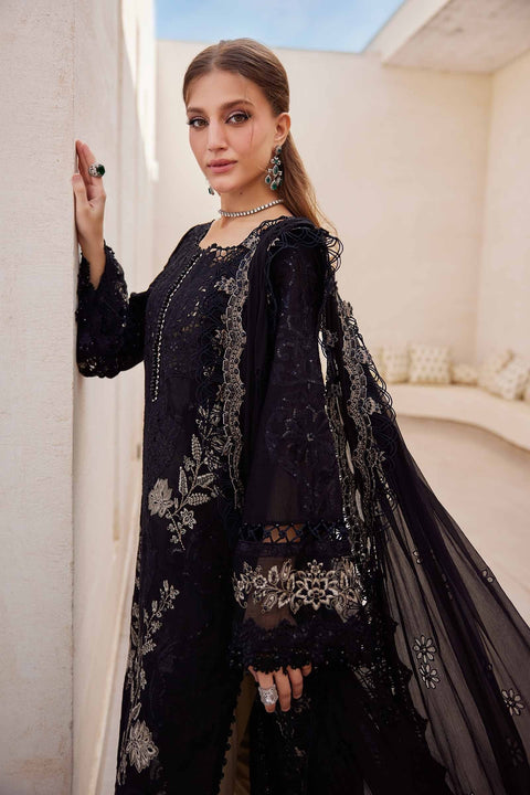 Maria.B 3 Piece Unstitched Embroidered Paper Cotton Suit | EID LAWN-25-03