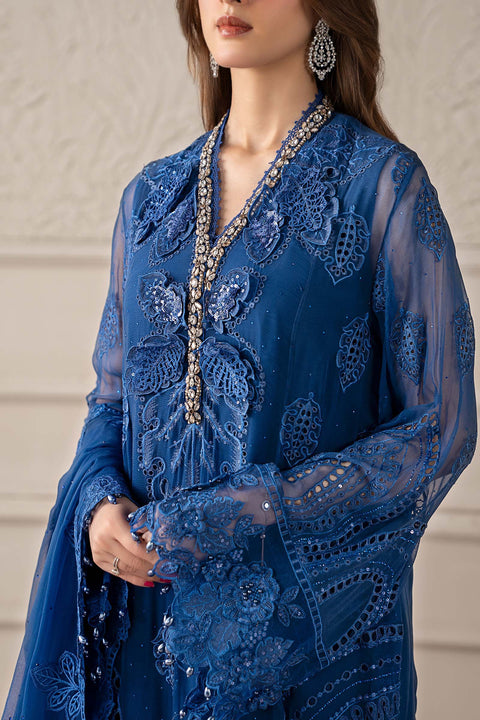 MARIA B - 3 Piece Embroidered Chiffon Suit | MCS-25-103