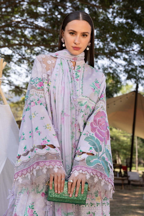 Maria b - 3 Piece Unstitched Embroidered Lawn Suit :MPT-2904-A