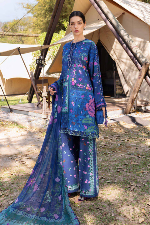 Maria b - 3 Piece Unstitched Embroidered Lawn Suit :MPT-2904-B