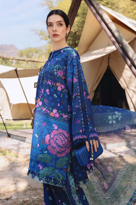 Maria b - 3 Piece Unstitched Embroidered Lawn Suit :MPT-2904-B
