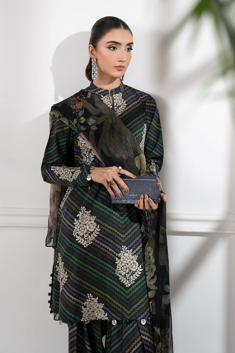 MARIA B - 3 Piece Unstitched Embroidered Lawn Suit | MPS-2705-A