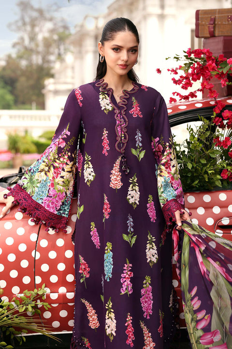 MARIA B - 3 Piece Unstitched Embroidered Lawn Suit - MPT-3005-A