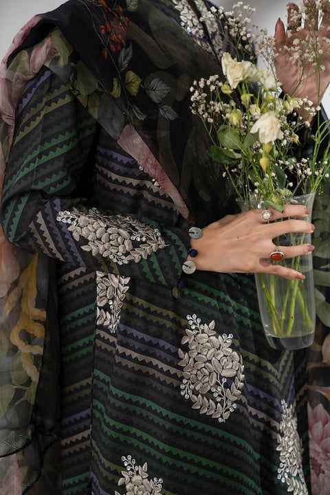 MARIA B - 3 Piece Unstitched Embroidered Lawn Suit | MPS-2705-A