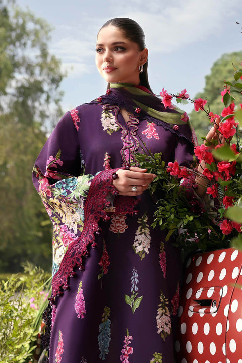 MARIA B - 3 Piece Unstitched Embroidered Lawn Suit - MPT-3005-A